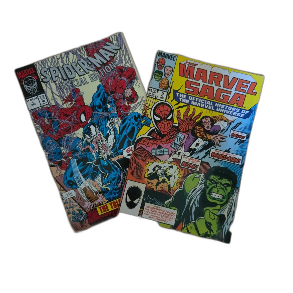 Vintage Marvel Comic Lot 1992 Spider-Man Special Edition 1- 1986 Marvel Saga 2
